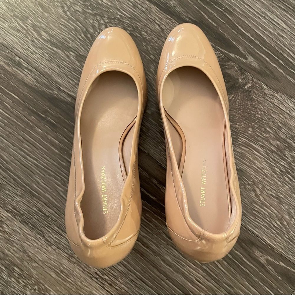 Stuartweitzman Rania Platform Pump In Adobe - image 8